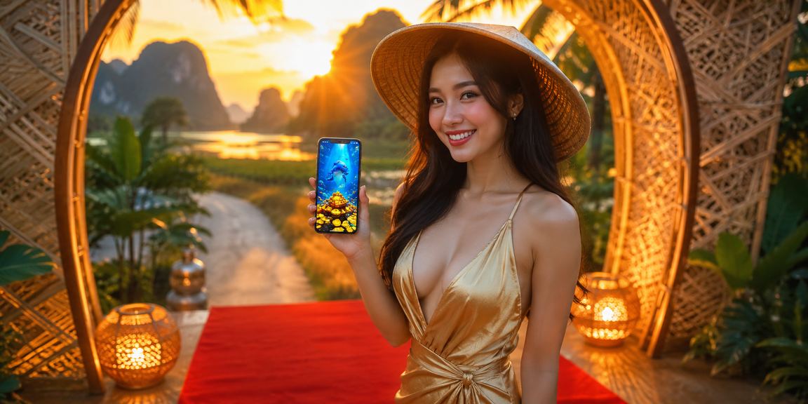 Người dùng đội nón lá tại Ninh Bình truy cập nền tảng sm26 trên điện thoại di động